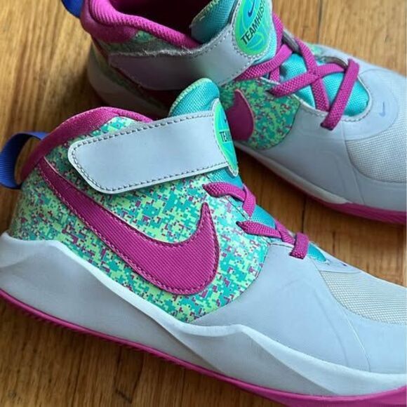 GS) Nike Team Hustle D 9  Nike Team Hustle D9 ‘Digital Pixel’ (GS) Girls Sneaker Shoes